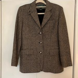 Ralph Lauren houndstooth wool blazer size 4